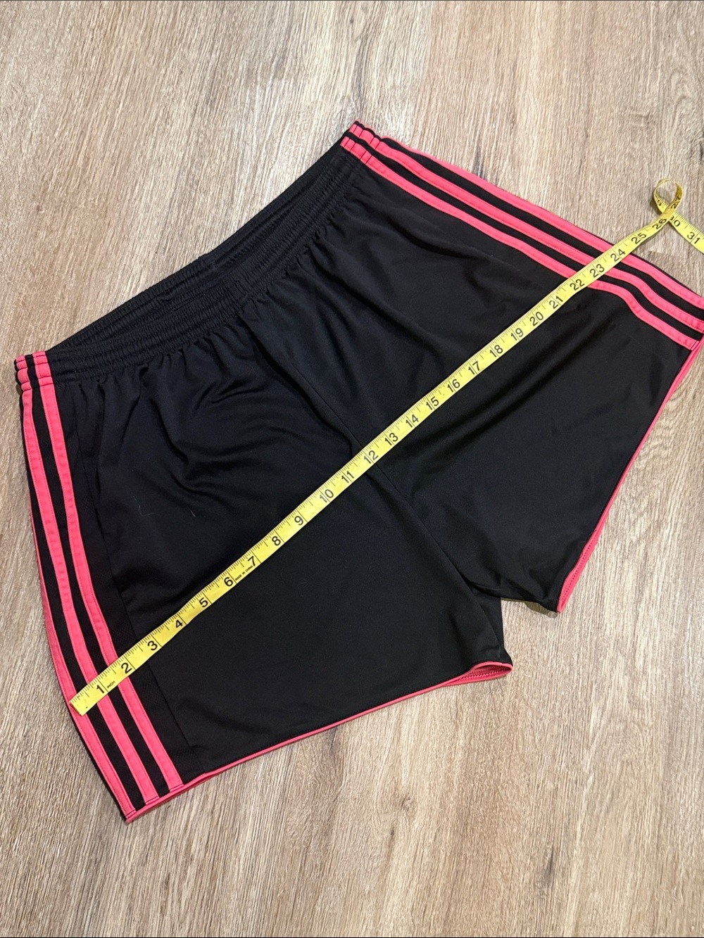adidas Black Shorts with Pink Side Stripes - Picture 4 of 10